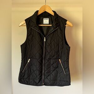 Old Navy Black Quilted Vest